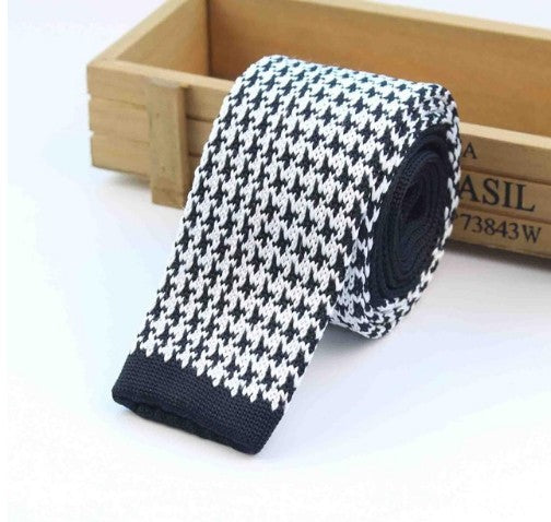 Men Knitted Knit Leisure Striped Ties Fashion Skinny Narrow Slim Neck Ties For Men Skinny Woven Designer Cravat