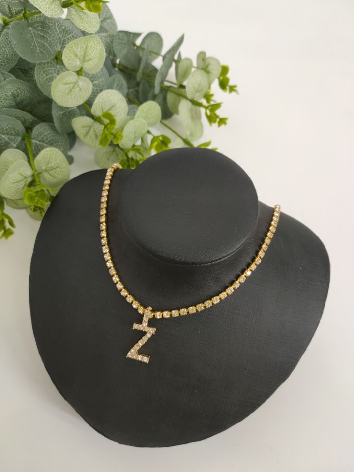 Rhinestone Pendant Simple Alloy Necklace