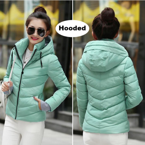 European and American cotton women's short section collar winter ladies cotton jacket slim jacket