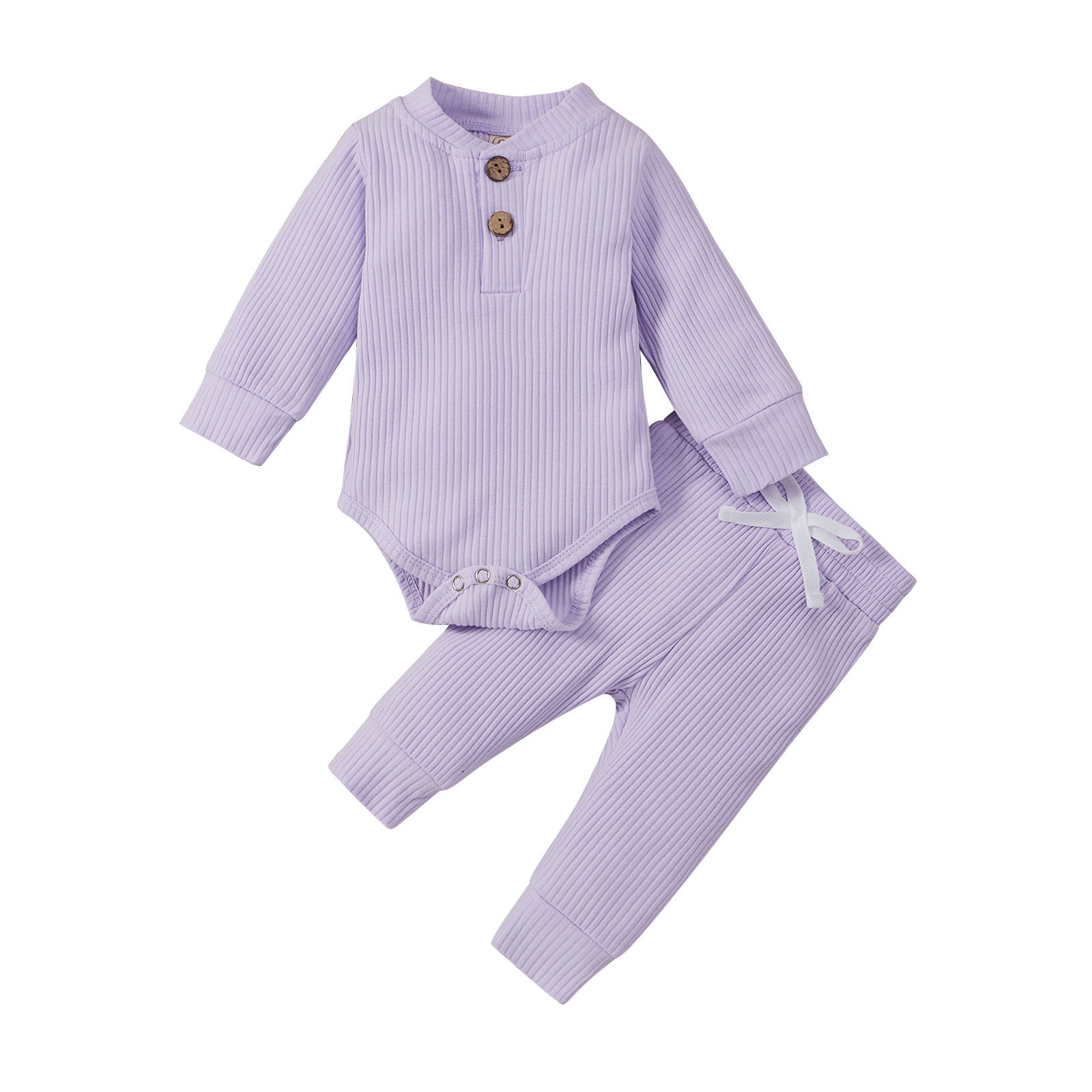 Boys And Girls Stand-up Collar Jumpsuit Long-sleeved Romper Trousers Two-piece Set