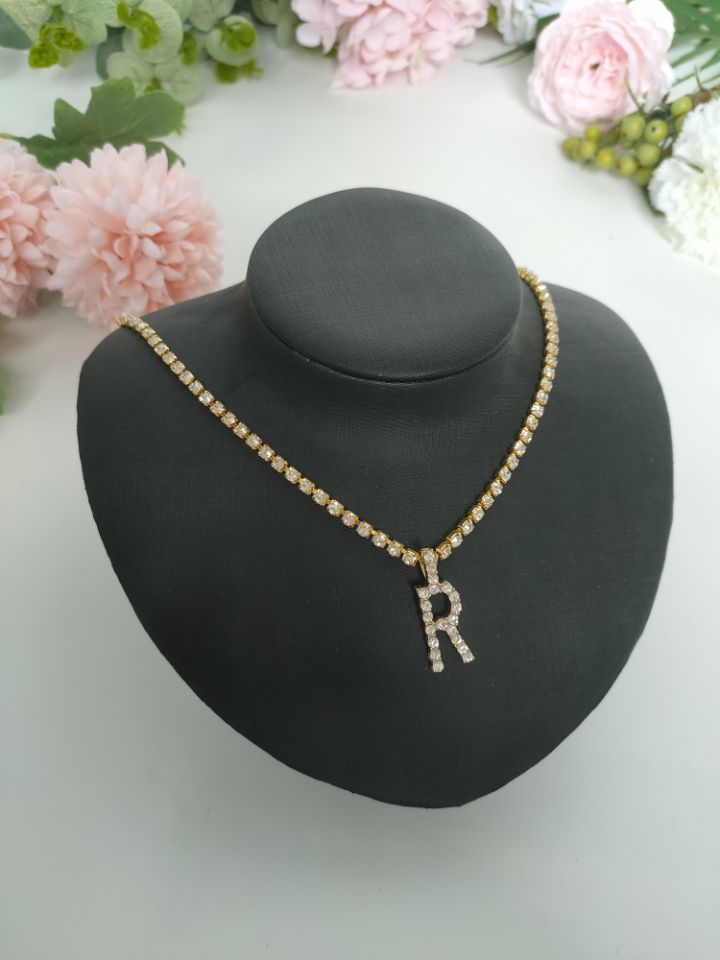 Rhinestone Pendant Simple Alloy Necklace