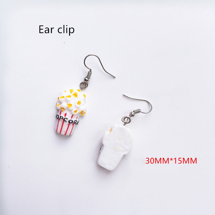 Donut simulation drink earrings