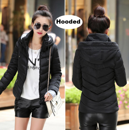 European and American cotton women's short section collar winter ladies cotton jacket slim jacket