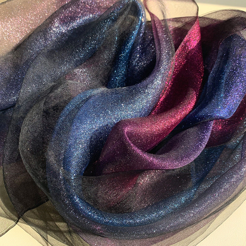 Women's Silk Gradient Warm Versatile Scarf