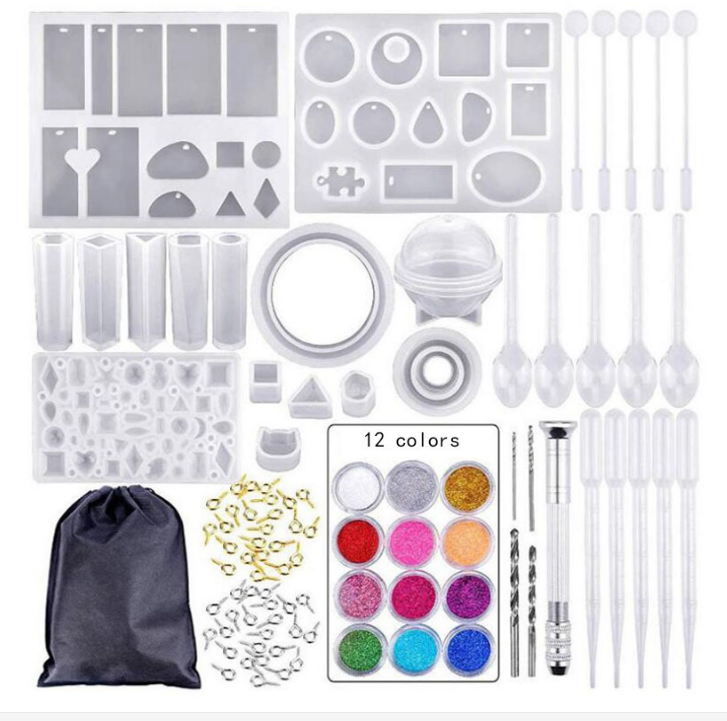 83Pcs Silicone Casting Molds And DIY Crystal Epoxy Tool Set