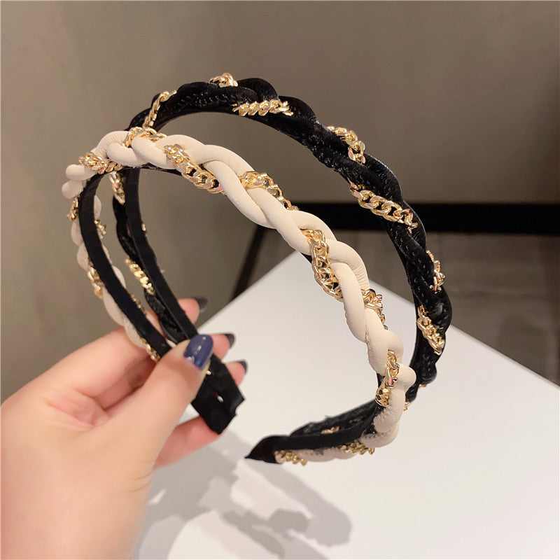 Braid Headband Temperament Lady Comfortable Headband Hairpin