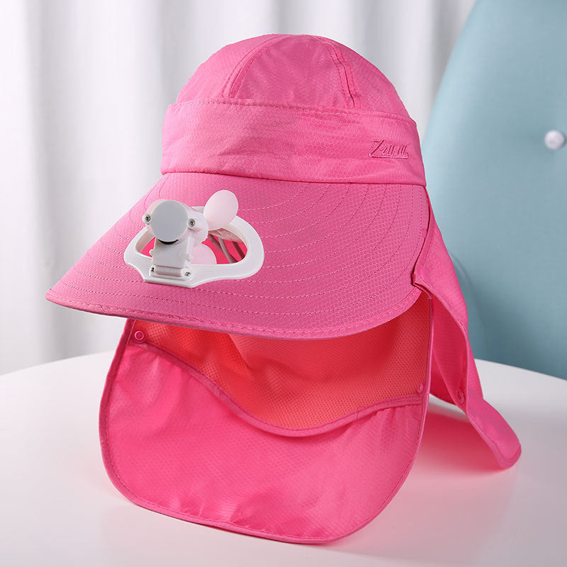 Women's Sun Hat UV Protection With Fan