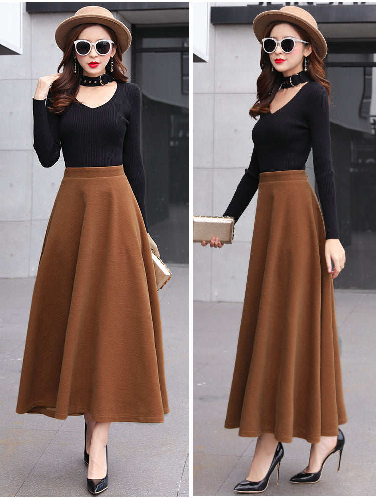 Thick woolen skirt