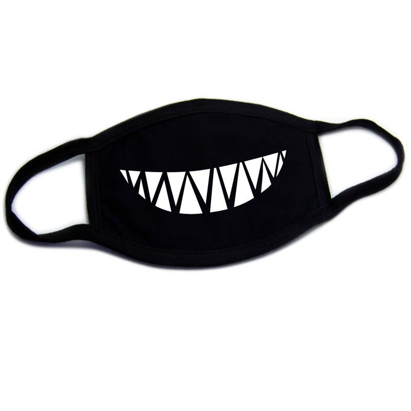 Funny Expressions Creative Teeth Warmth Cotton Dustproof Mask