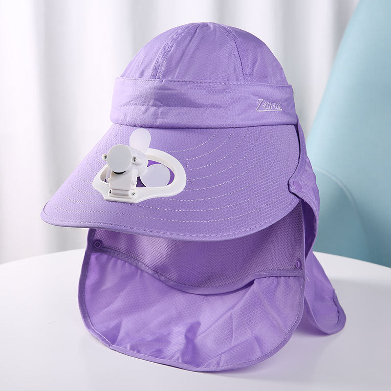 Women's Sun Hat UV Protection With Fan