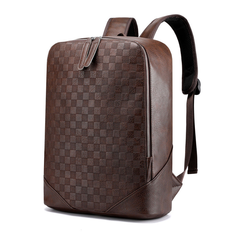 Men's Trendy Woven Design Casual Computer Backpack