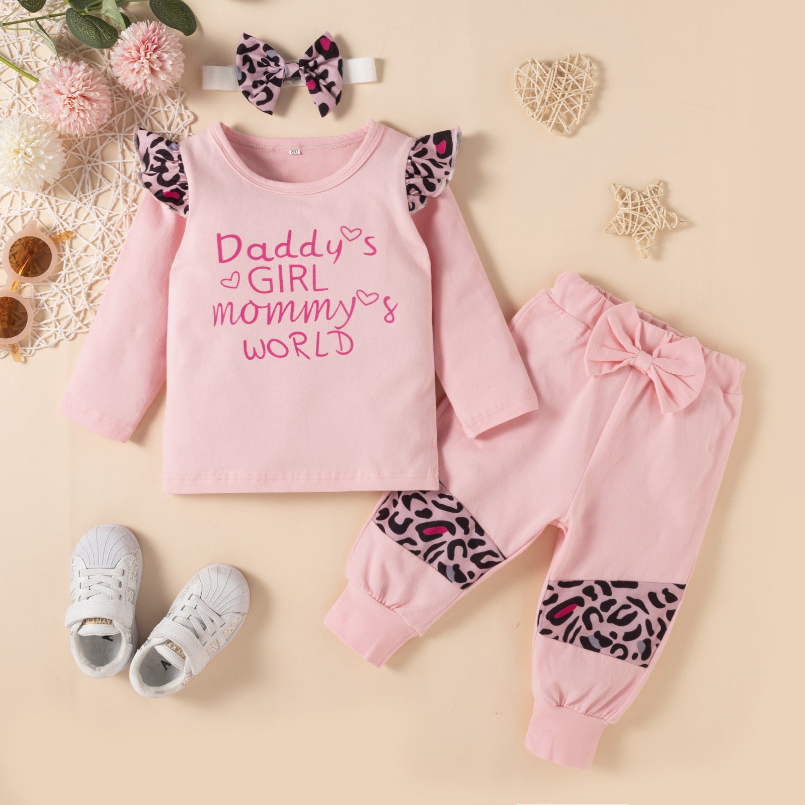 Girls Three-piece Autumn Letter Printing