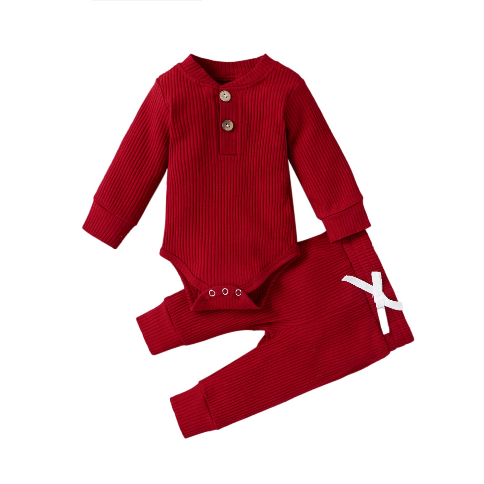 Boys And Girls Stand-up Collar Jumpsuit Long-sleeved Romper Trousers Two-piece Set