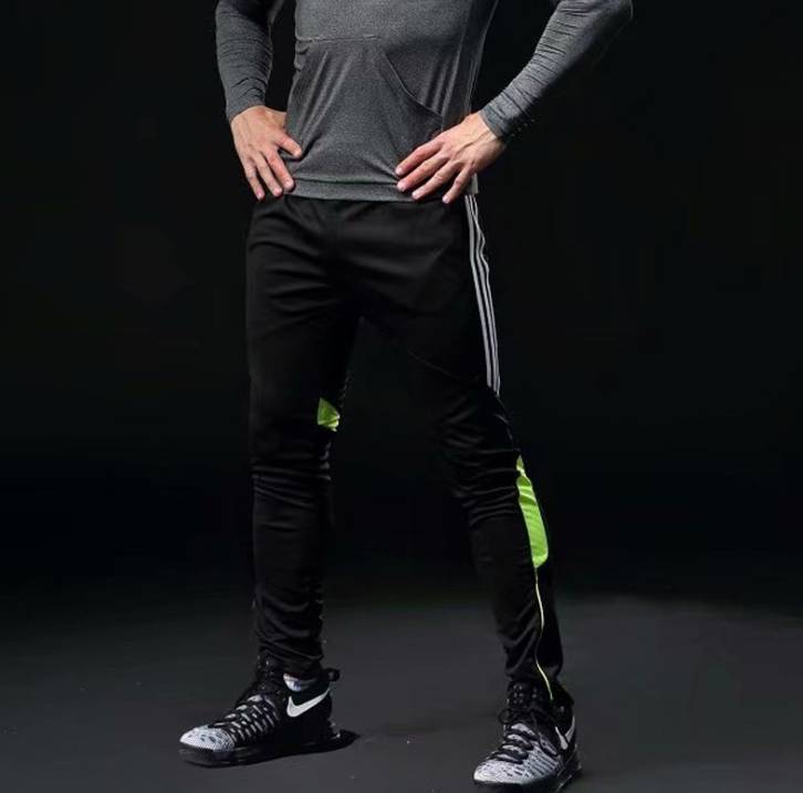 Sports pants men's trousers closed thin section spring and summer football leg training fitness running quick-drying pants