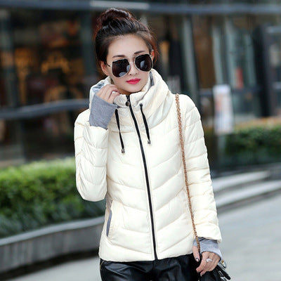 European and American cotton women's short section collar winter ladies cotton jacket slim jacket