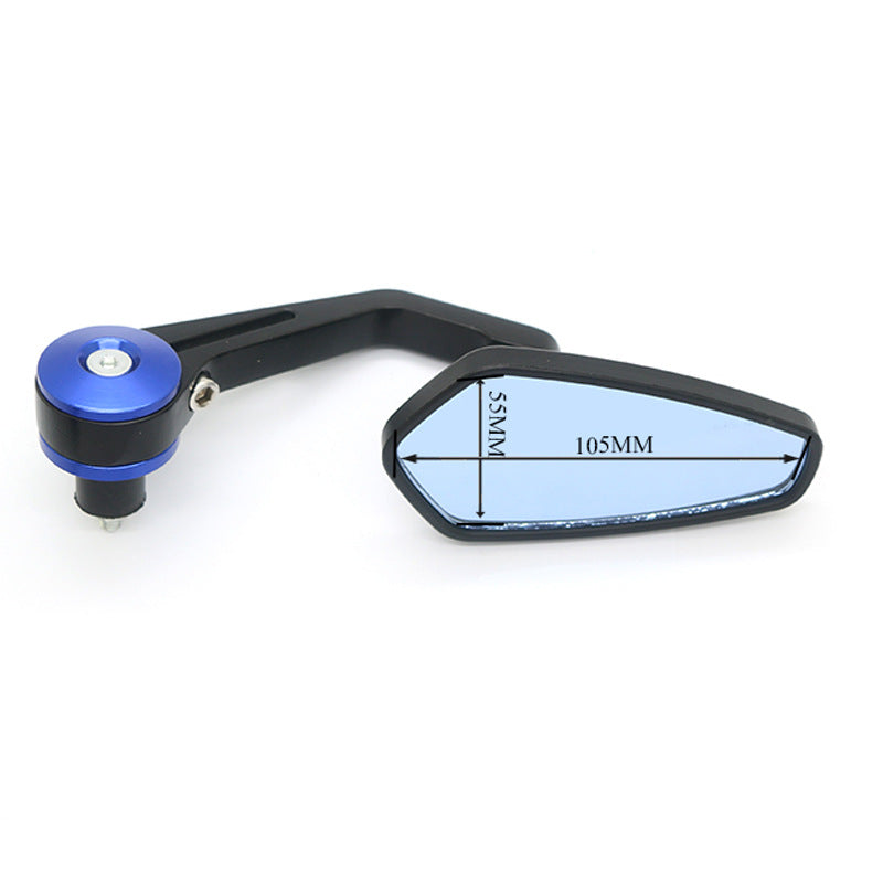 Motorcycle Modified Diamond-shaped Curved Bar Handlebar Rearview Mirror