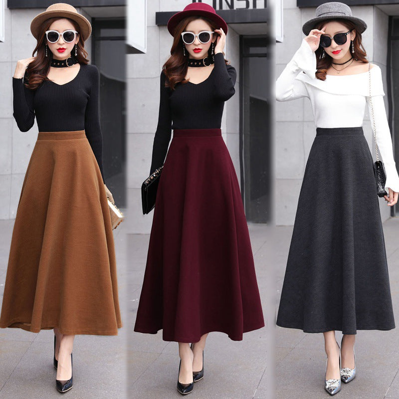 Thick woolen skirt