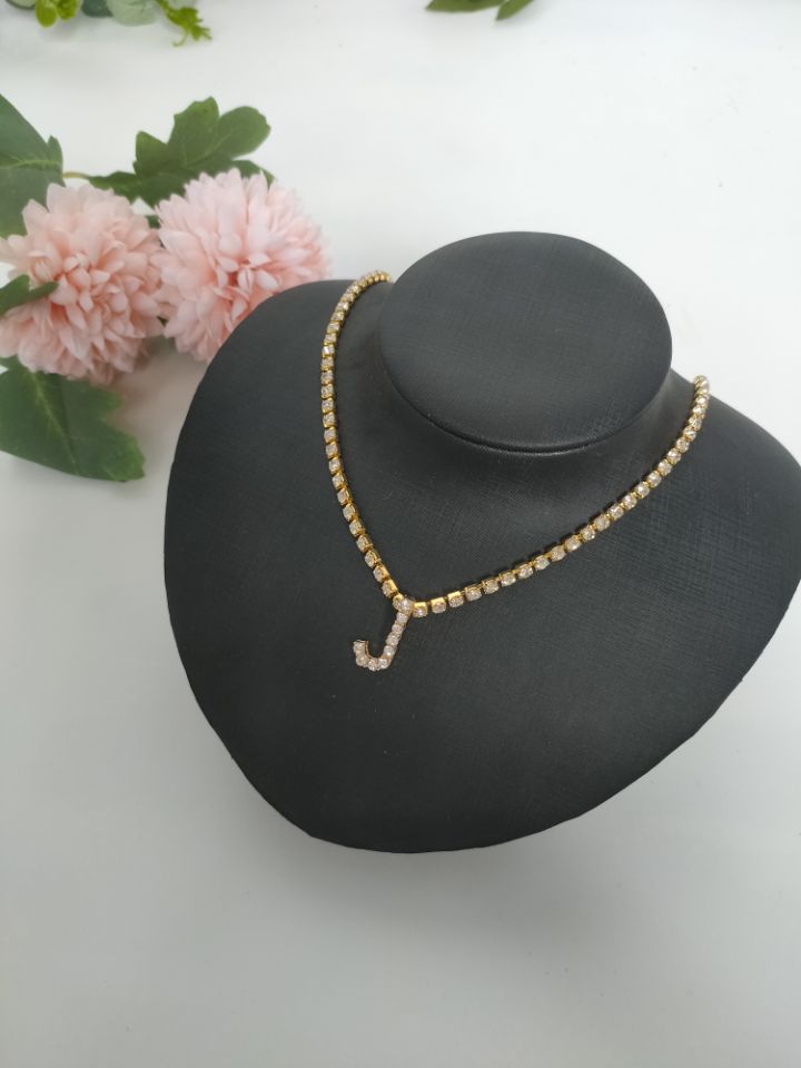 Rhinestone Pendant Simple Alloy Necklace