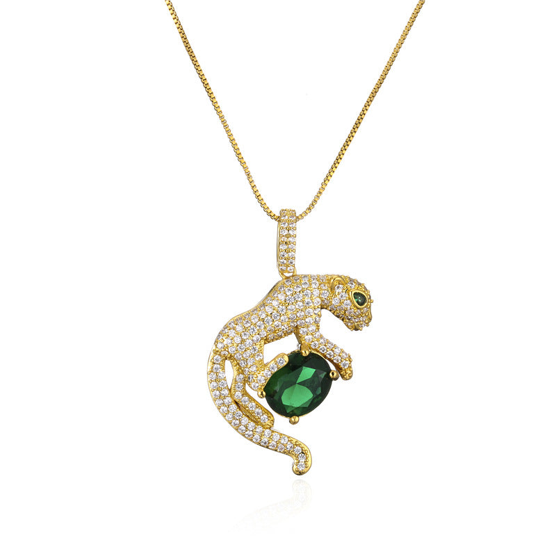 Retro Domineering Leopard Pendant Necklace