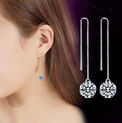 Fringe super long light earrings