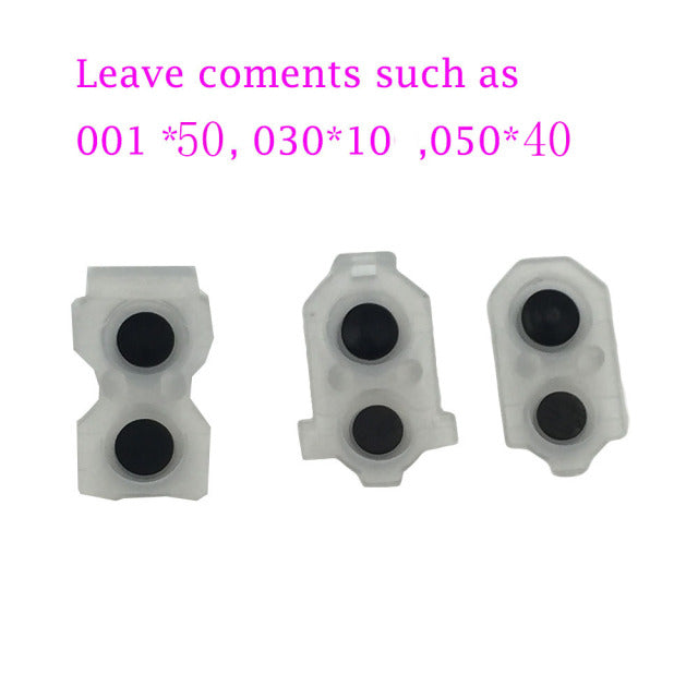 50SETS=100PCS For PS 4 JDS030 040 050 055 001 011 L2 R2 L1 R1 Rubber Conductive Pads For PS4 Controller Silicon Rubber Buttons