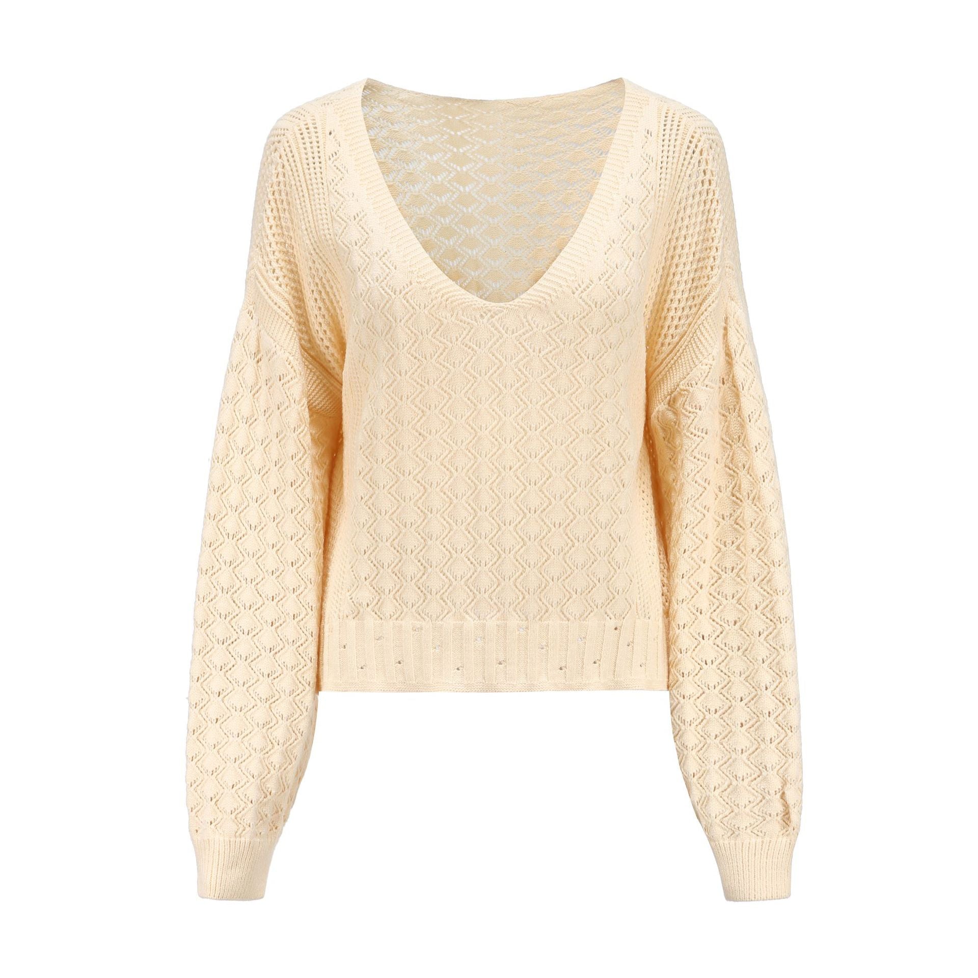 V-neck cut out sweater