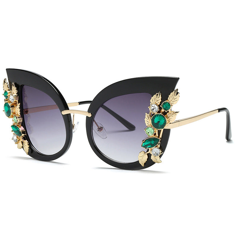 Diamond cat eye sunglasses