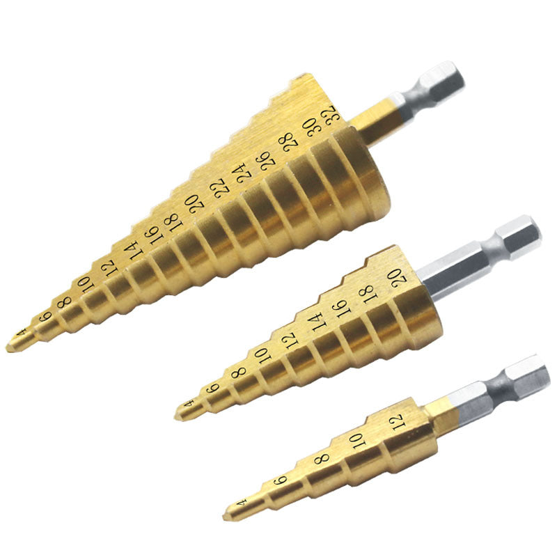 Hex shank step drill / pagoda drill / twist drill plate hole opener