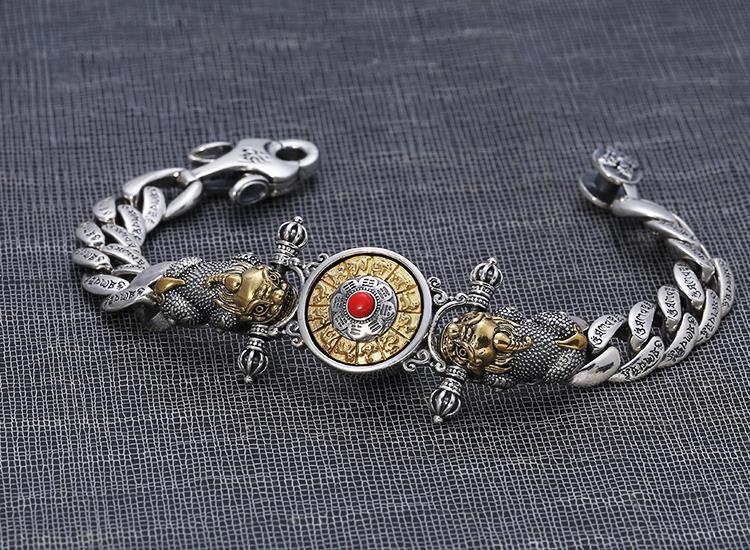 Vajra Pixiu Turning Retro Bracelet Male