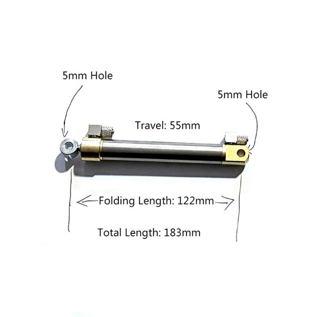 Hydraulic Cylinder Miniature Oil Cylinder 55MM/75MM/90MM Stroke Travel for RC Excavator Bulldozer Miniature Industry