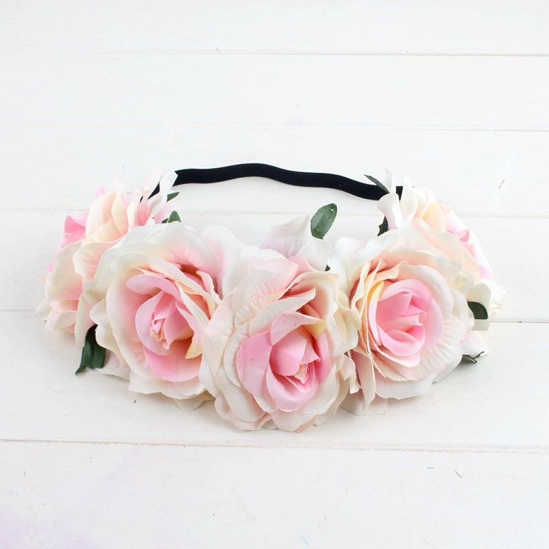 Rose color package Xinxin flocking cloth red rose flower head with DIY hair headdress bride wedding ring