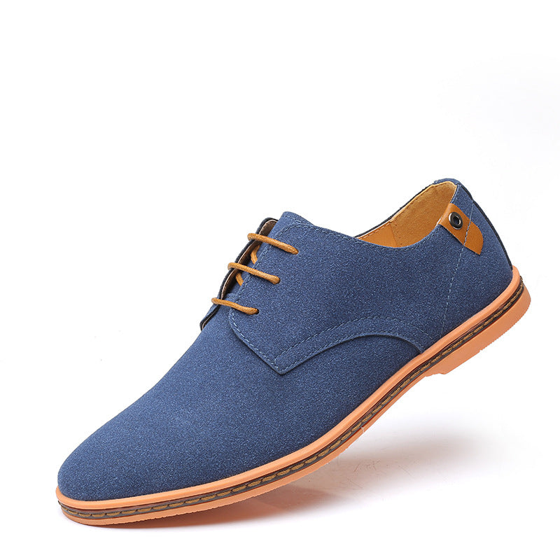 Casual Shoes Nubuck Leather Men's Shoes Single Shoes Suede Large Size