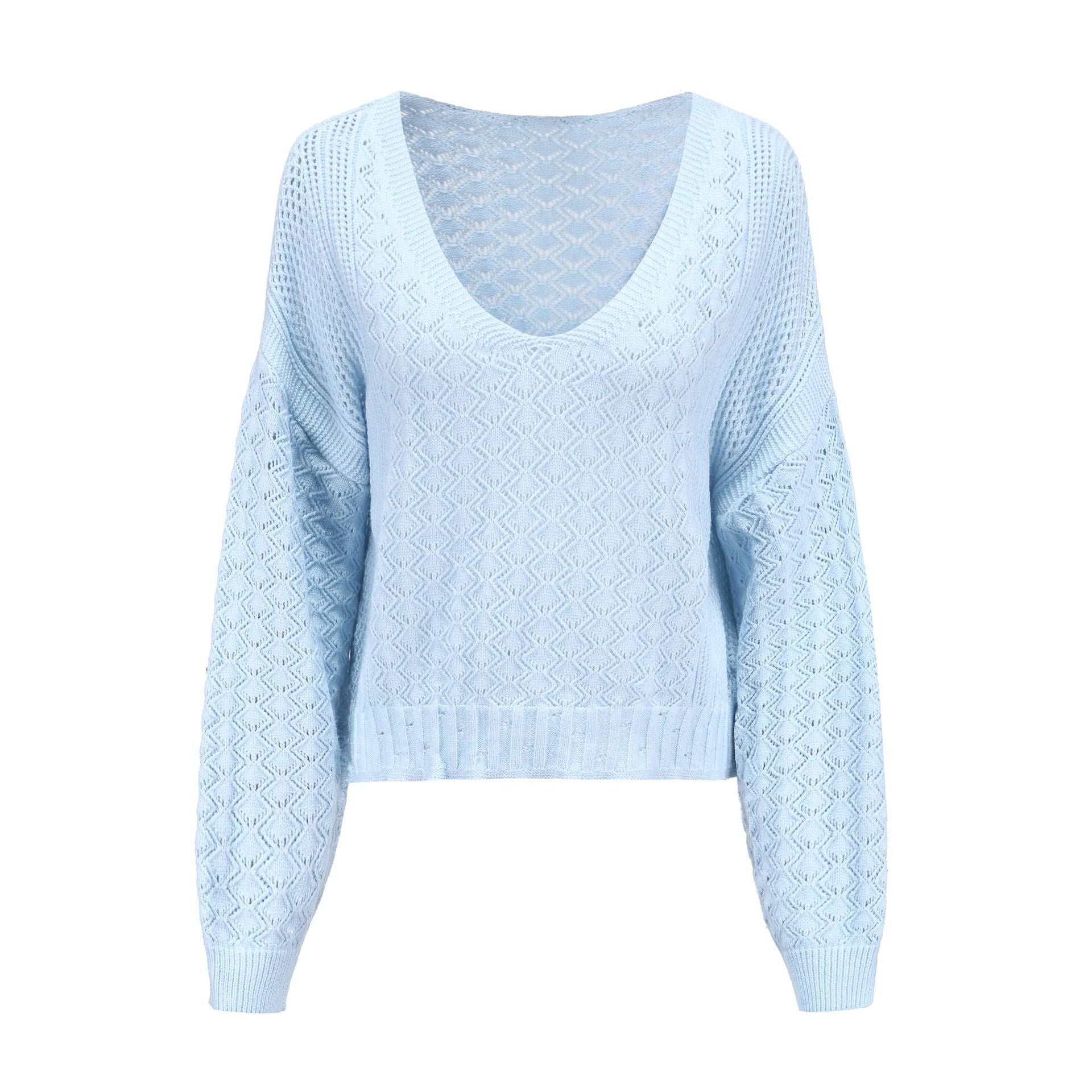 V-neck cut out sweater