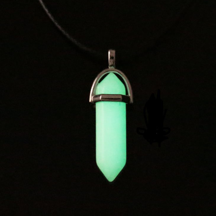 Fashion Night Glowing Spiral Drop Shape Necklace