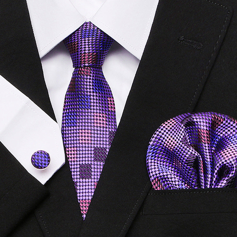 Men's Tie Three-Piece Suit Of New Cashew Flower Series Tie