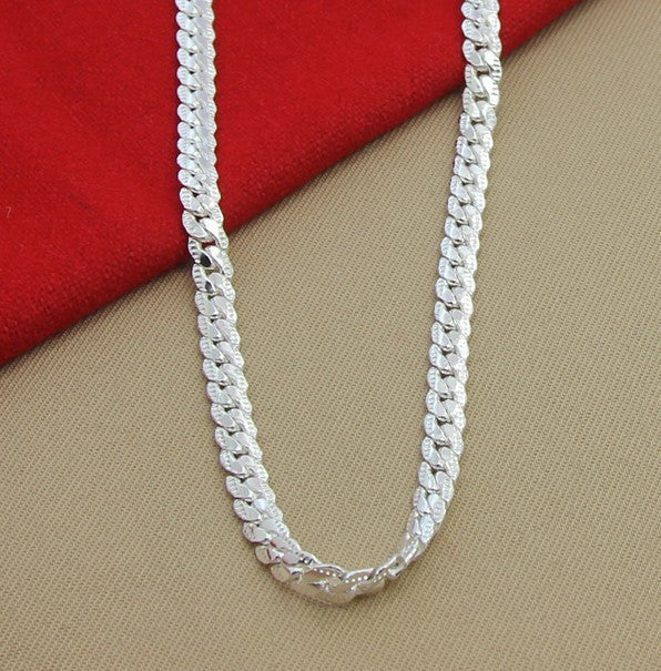 6MM Full Side Silver Plated Necklace