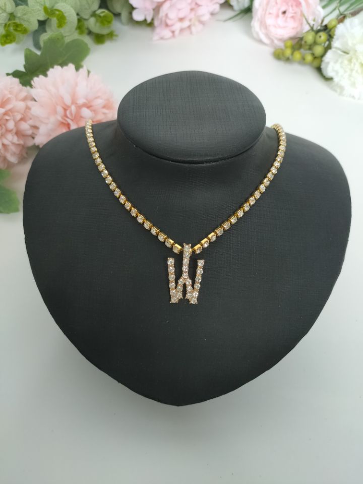 Rhinestone Pendant Simple Alloy Necklace