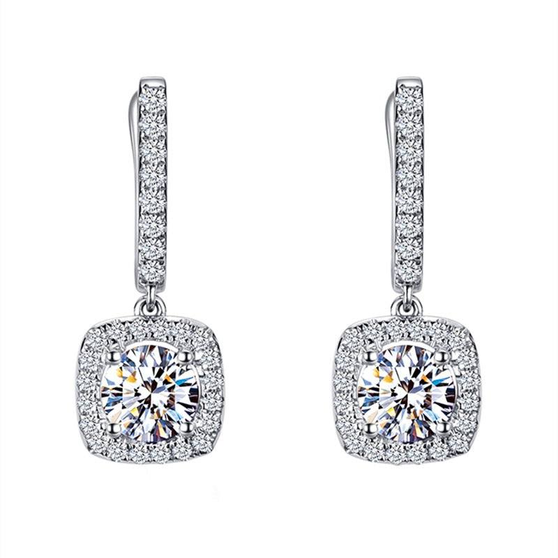 Exquisite Ladies Micro-inlaid Zircon All-match Earrings