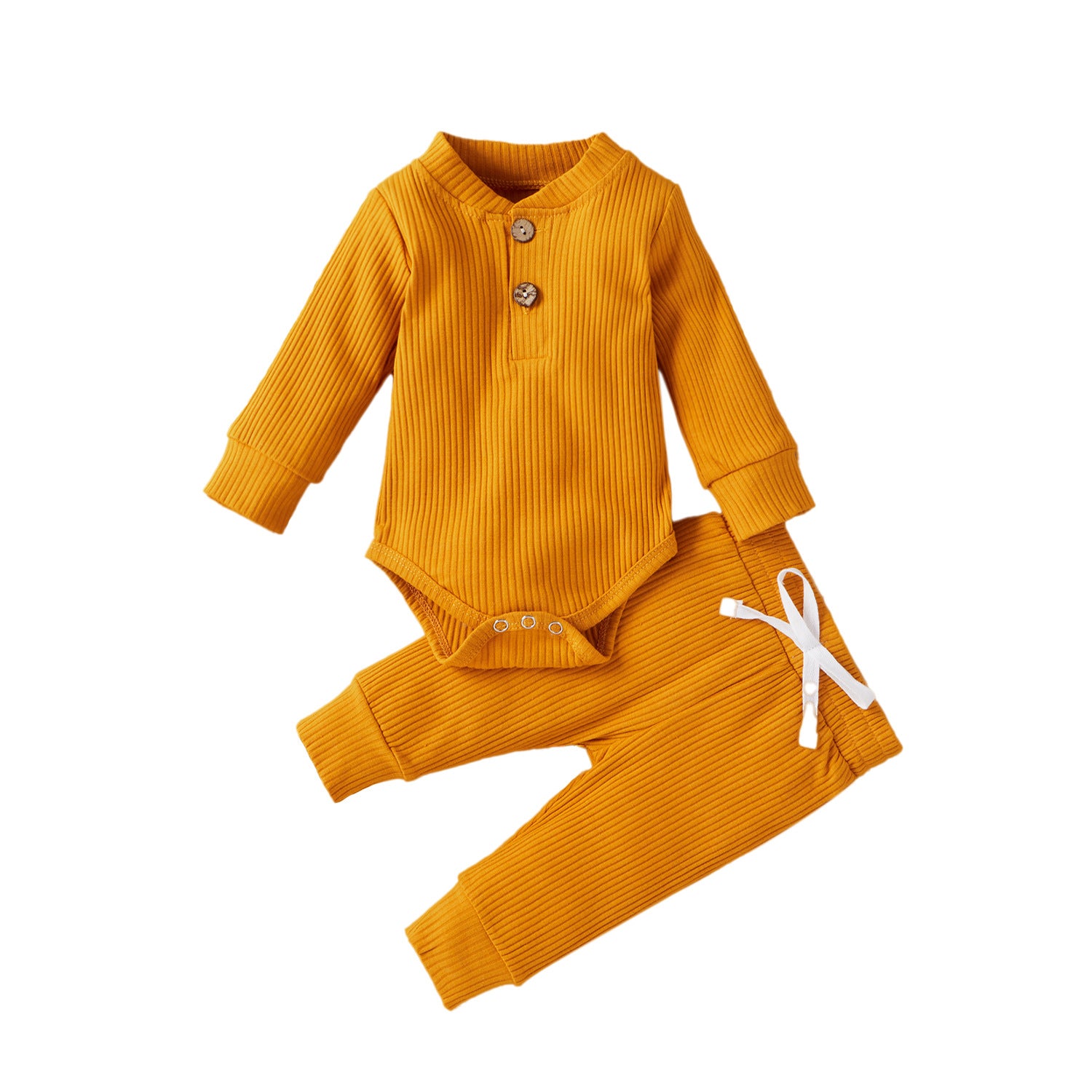 Boys And Girls Stand-up Collar Jumpsuit Long-sleeved Romper Trousers Two-piece Set