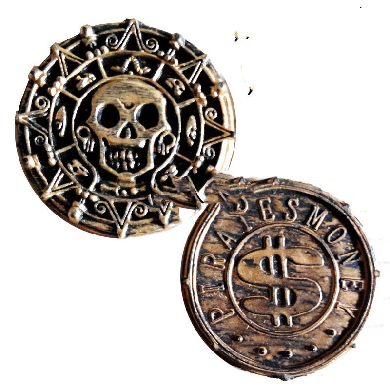 Accessories Simulation Coin Skull Plastic Toy