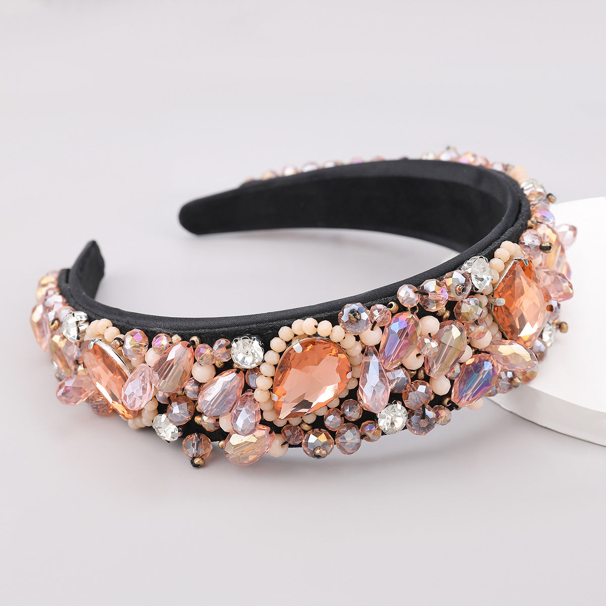 Crystal Geometric Glass Drill Full Rhinestone Headband