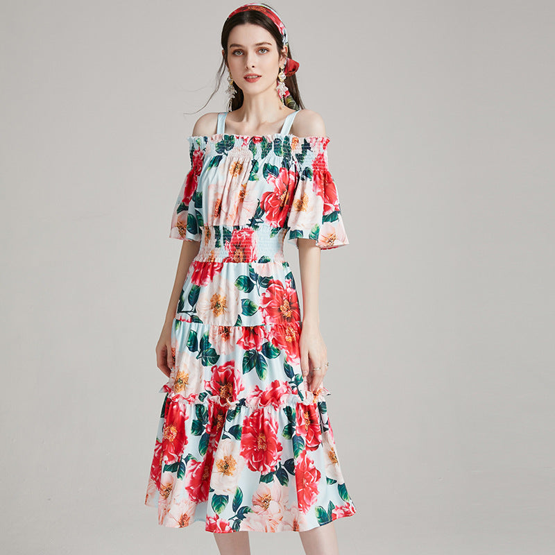 Temperament Off-shoulder Sling Dress