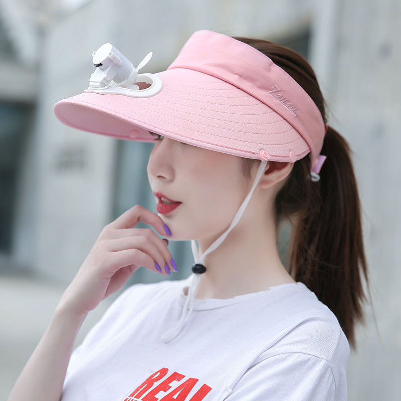 Women's Sun Hat UV Protection With Fan