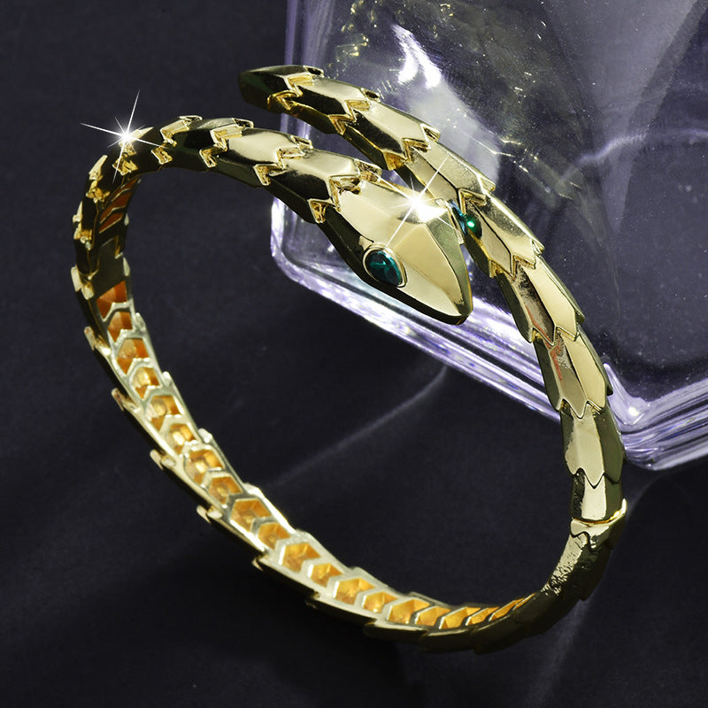 Golden Scale Spirit Snake Spring Bracelet Female