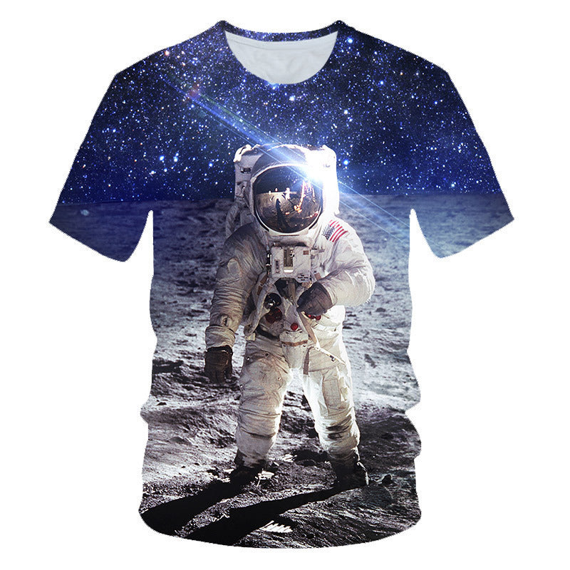 Astronaut Space 3D What Print Short Sleeve