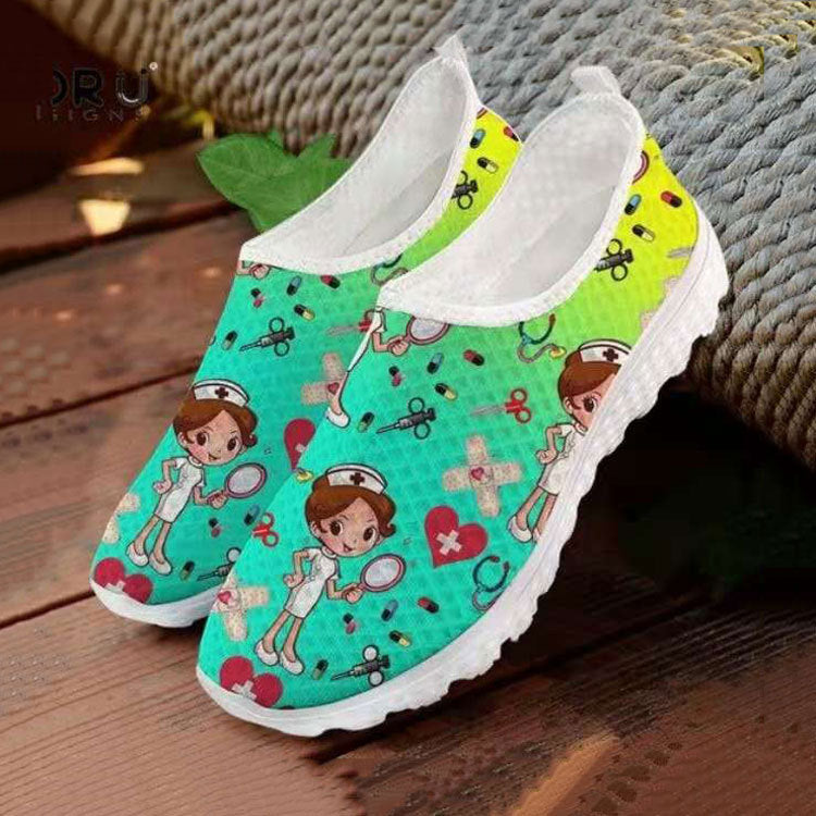 Round Toe Flat Cartoon Women's Shoes