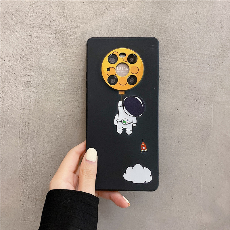 Cute Astronaut Is Suitable For Compatible Phone Case Liquid Silicone
