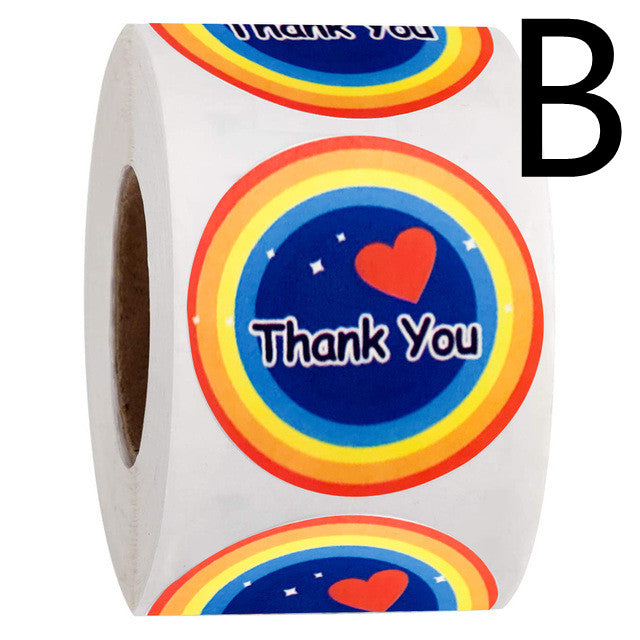 Cute Cartoon Rainbow Thank You Sticker Gift Sealing Sticker