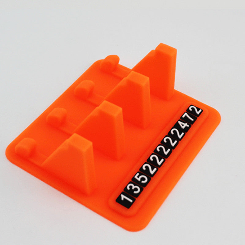 Silicone Dual-use Temporary Parking Number Plate Anti-skid Pad Bracket