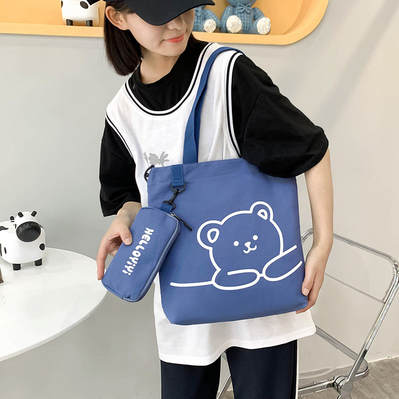 Children's Fashion Casual Canvas Diagonal Bag